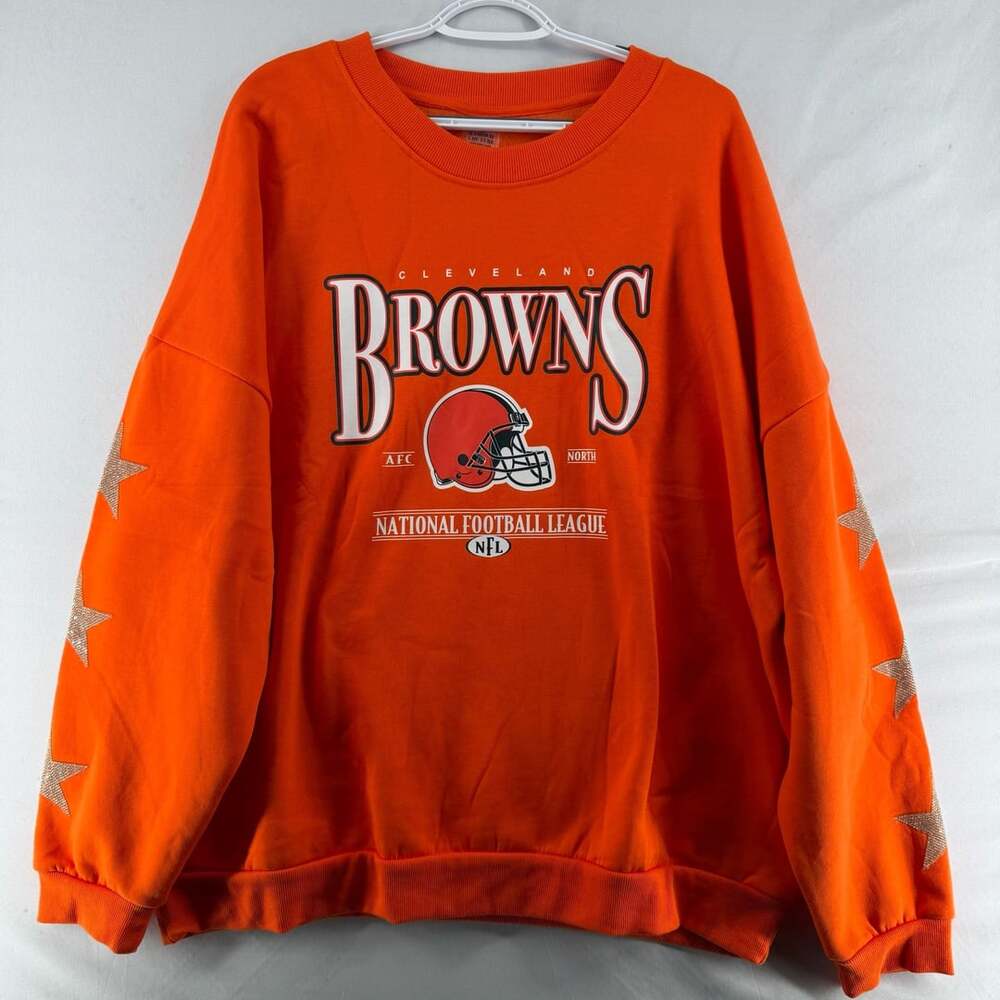 0167 Gameday Couture Women's Cleveland Browns Oversized Pullover Sweatshirt